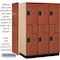 Salsbury Industries 2 Tier 'S' Designer Locker, 54"Wx76"Hx24"D, 6 Door, Cherry 18-27364CHE - alternate 7